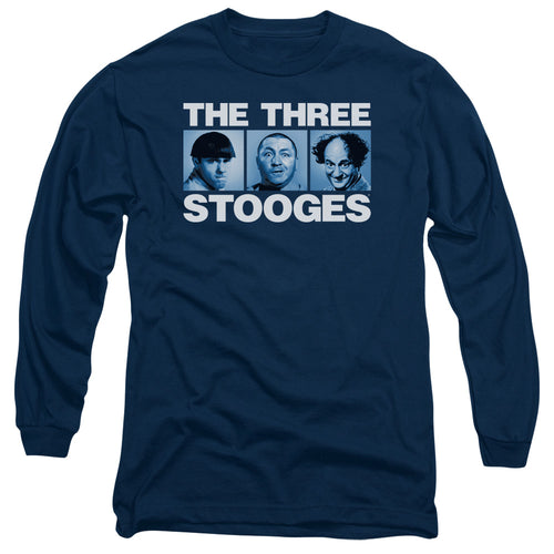 The Three Stooges Three Squares Long Sleeve T-Shirt