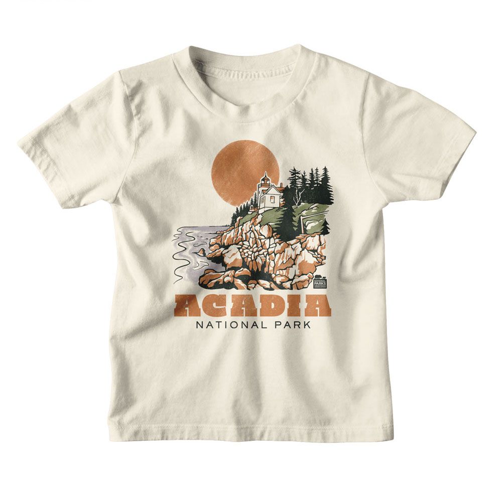 National Parks Acadia Drawn Lighthouse Youth/Toddler T-Shirt