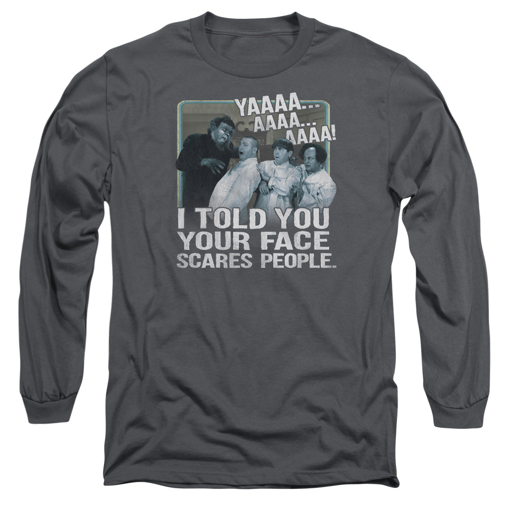 The Three Stooges Your Face Scares People Long Sleeve T-Shirt