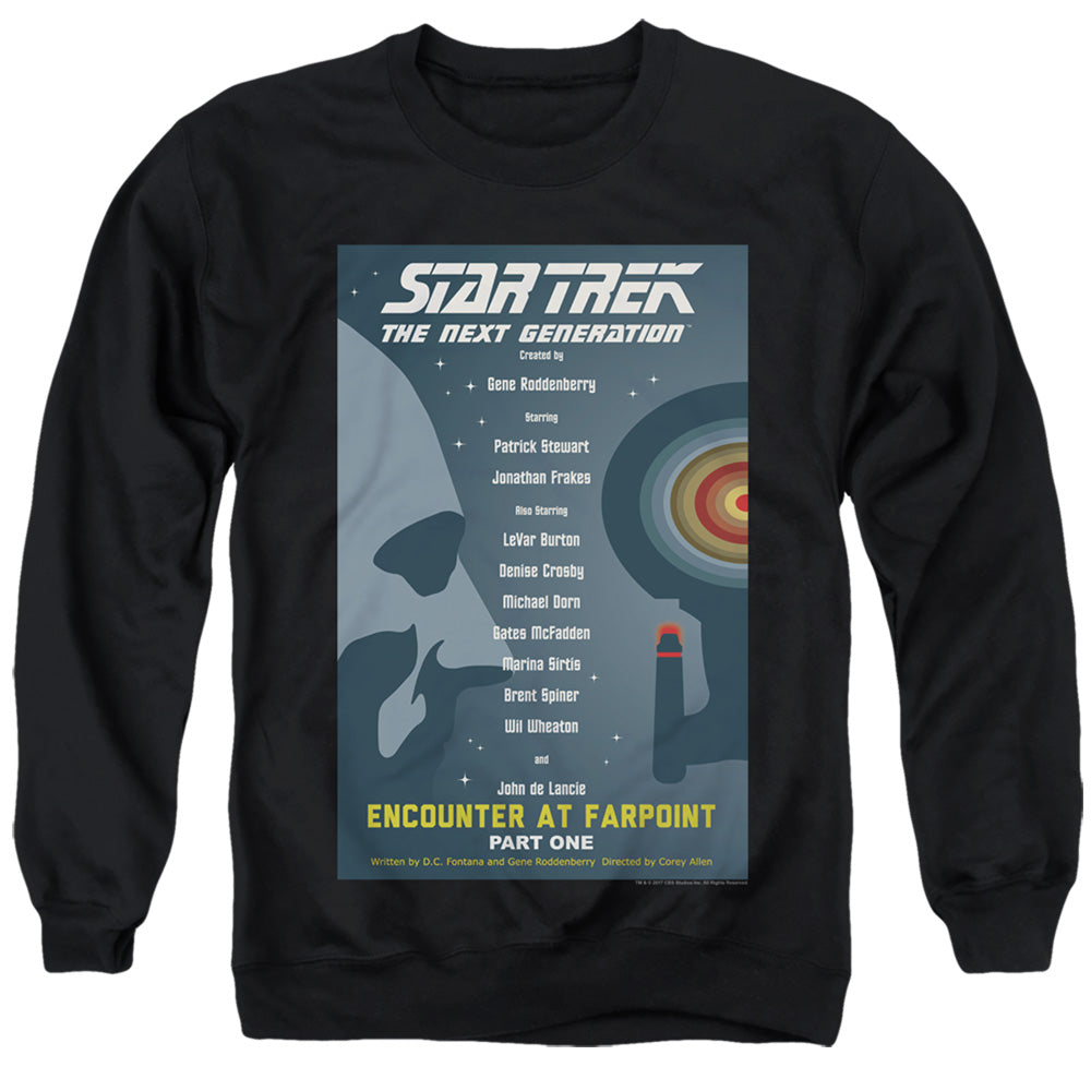 Star Trek Encounter at Farpoint Part One Black Crewneck Sweatshirt