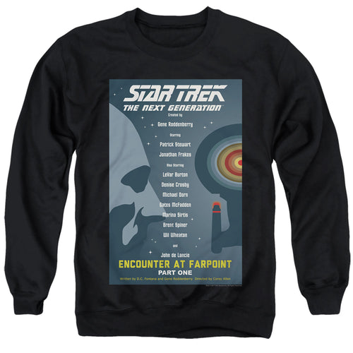 Star Trek Encounter at Farpoint Part One Black Crewneck Sweatshirt