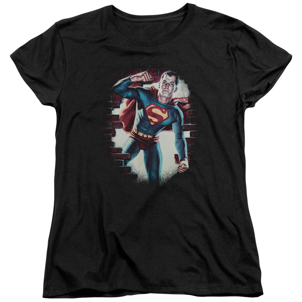 Superman Vintage Steel Womens T-Shirt