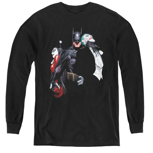 Batman Joker Harley Choke 
 Youth Long Sleeve T-Shirt