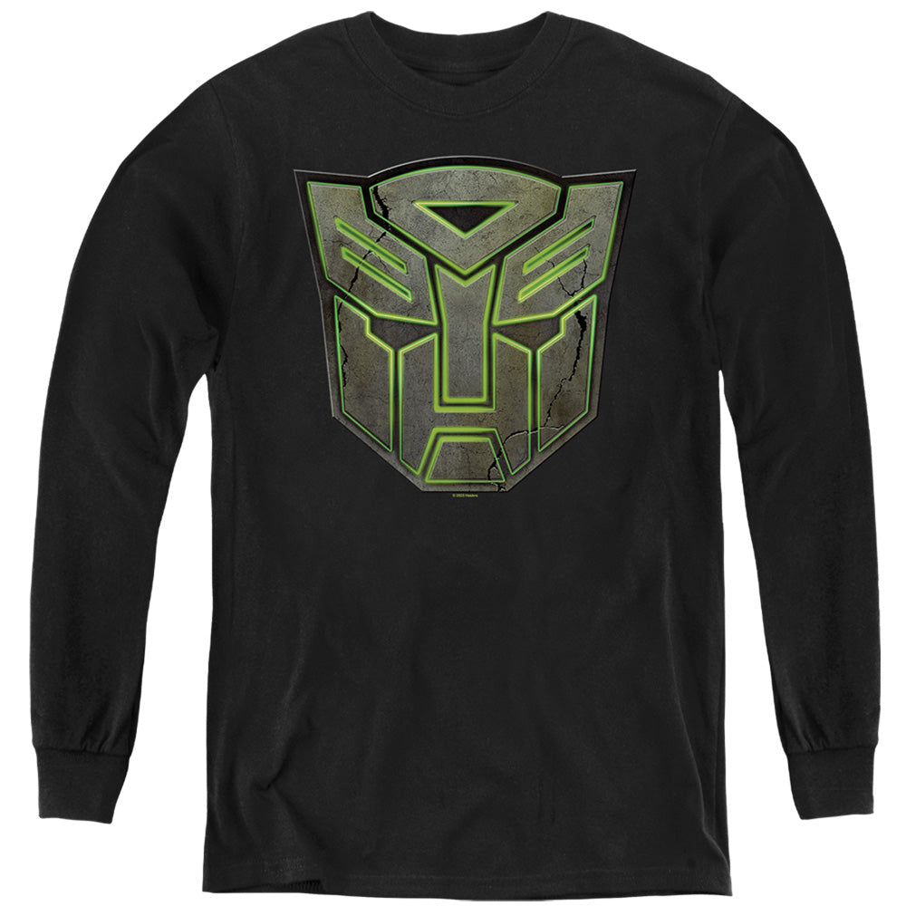 Transformers Glowing Autobot Logo Youth Long Sleeve T-Shirt