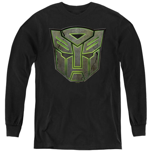 Transformers Glowing Autobot Logo Youth Long Sleeve T-Shirt