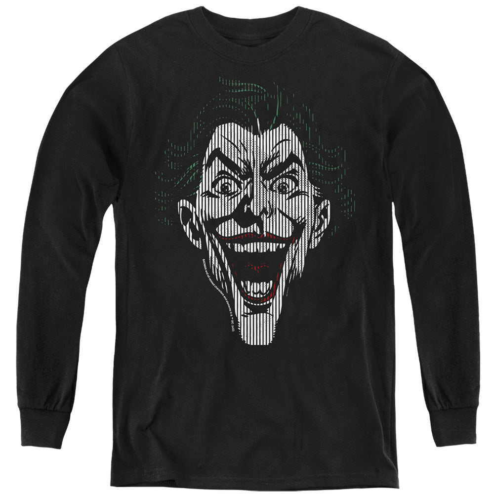 The Batman Joker Lines Youth Long Sleeve T-Shirt