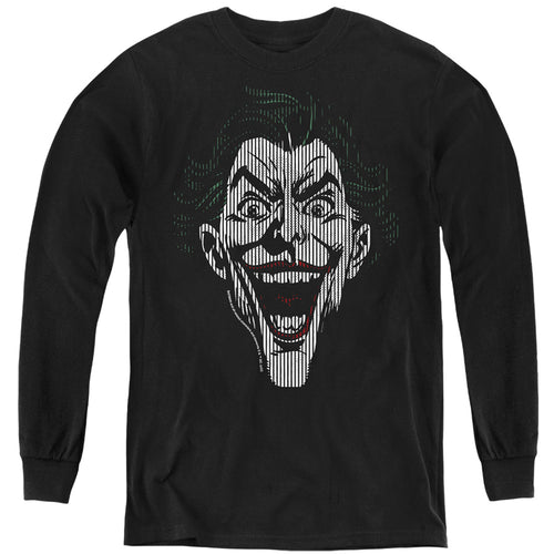 The Batman Joker Lines Youth Long Sleeve T-Shirt