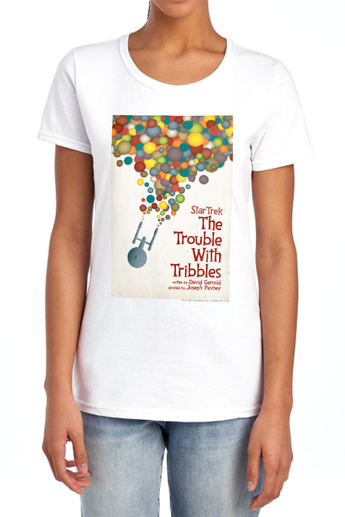 Star Trek Juan Ortiz The Trouble With Tribbles Womens T-Shirt