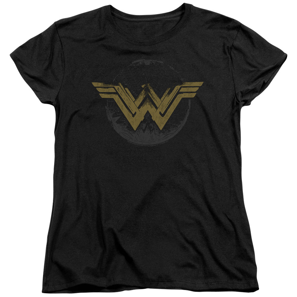Wonder Woman (2017) Distressed Logo Womens T-Shirt