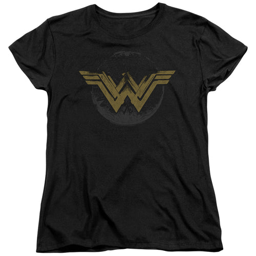 Wonder Woman (2017) Distressed Logo Womens T-Shirt