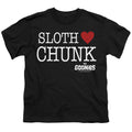The Goonies Sloth Loves Chunk Black Youth/Toddler T-Shirt