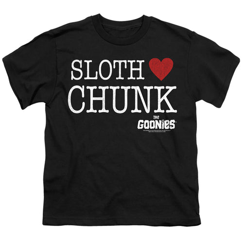 The Goonies Sloth Loves Chunk Black Youth/Toddler T-Shirt