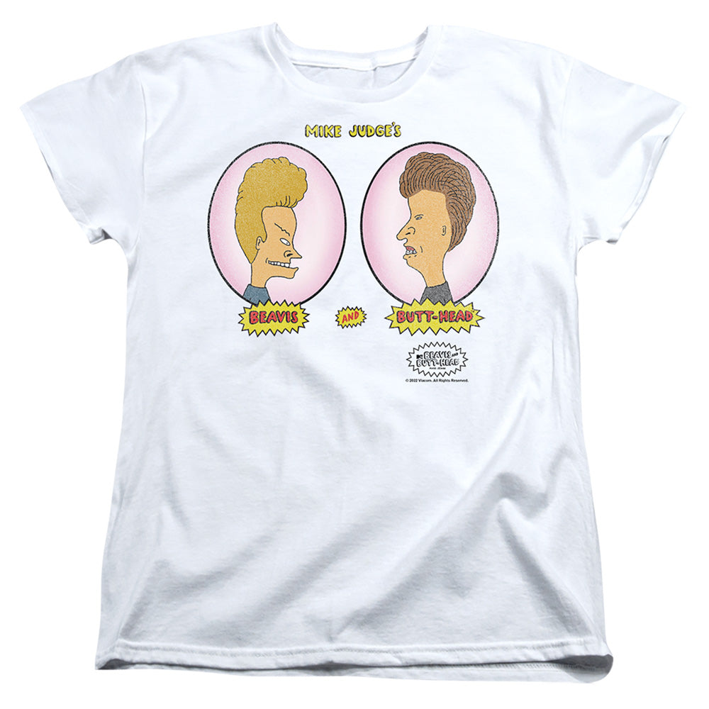 Beavis and Butthead Heads In Ovals Womens T-Shirt