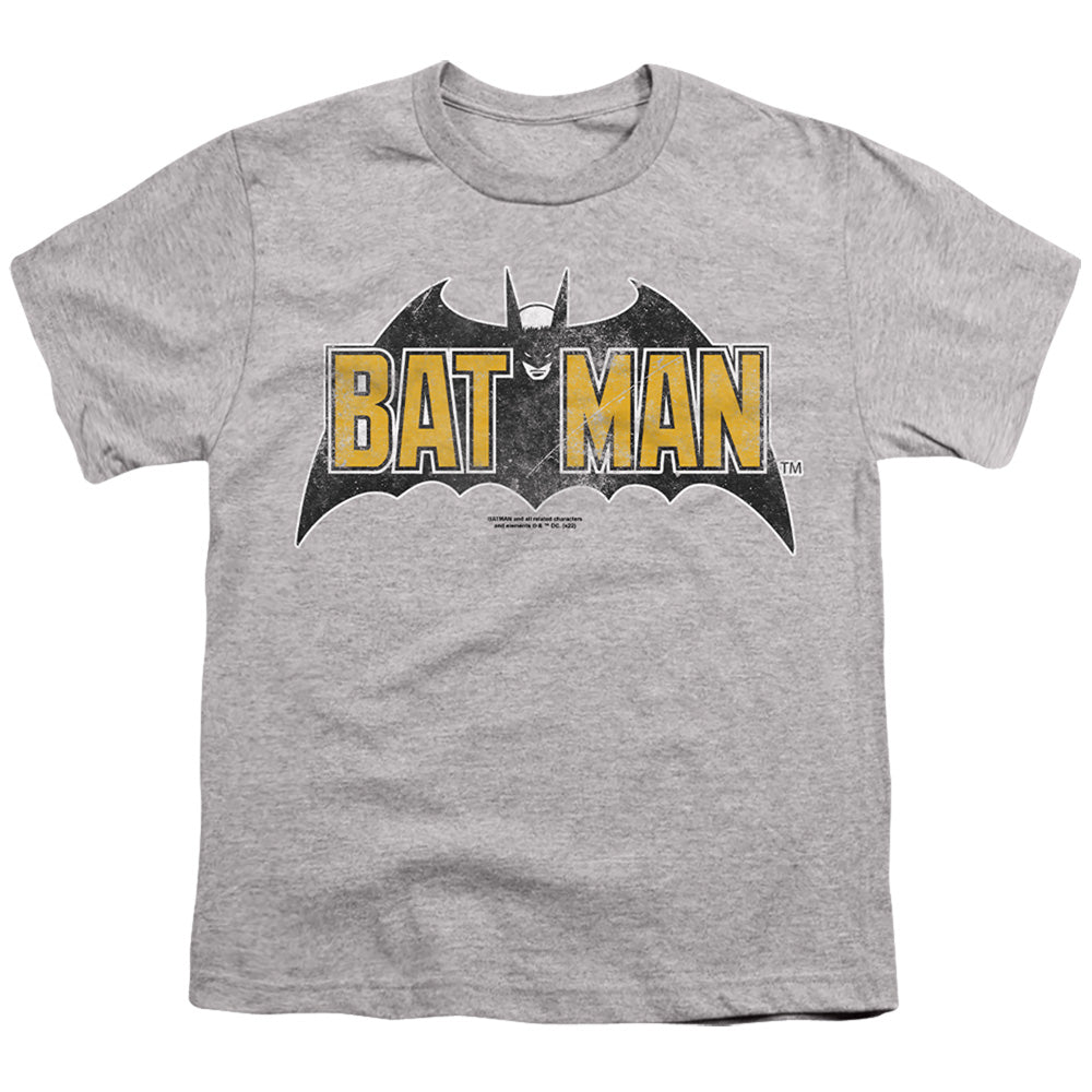 The Batman Vintage Bat Logo on Gray Youth/Toddler T-Shirt
