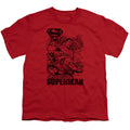 Superman Breaking Chains Line Art Youth/Toddler T-Shirt