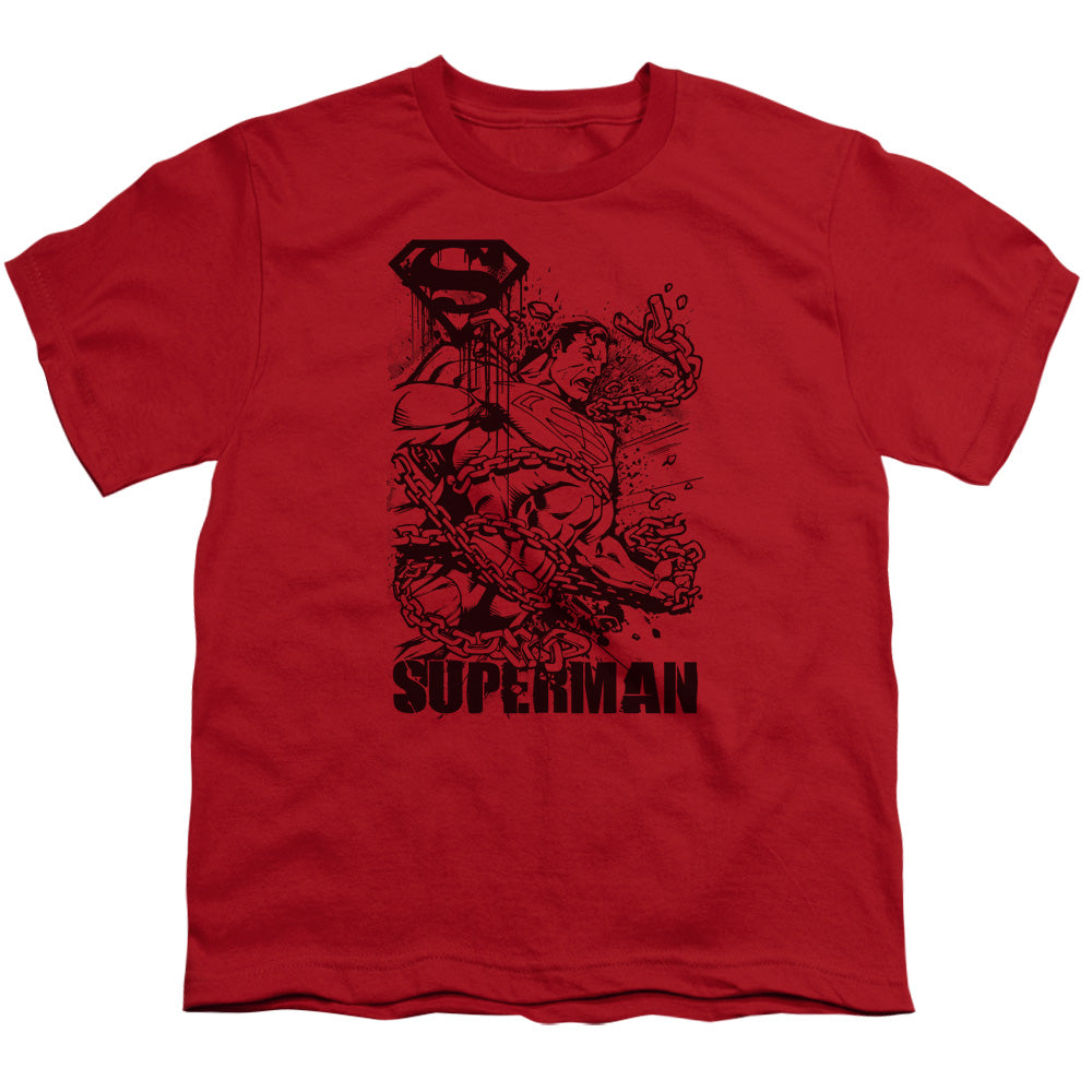 Superman Breaking Chains Line Art Youth/Toddler T-Shirt