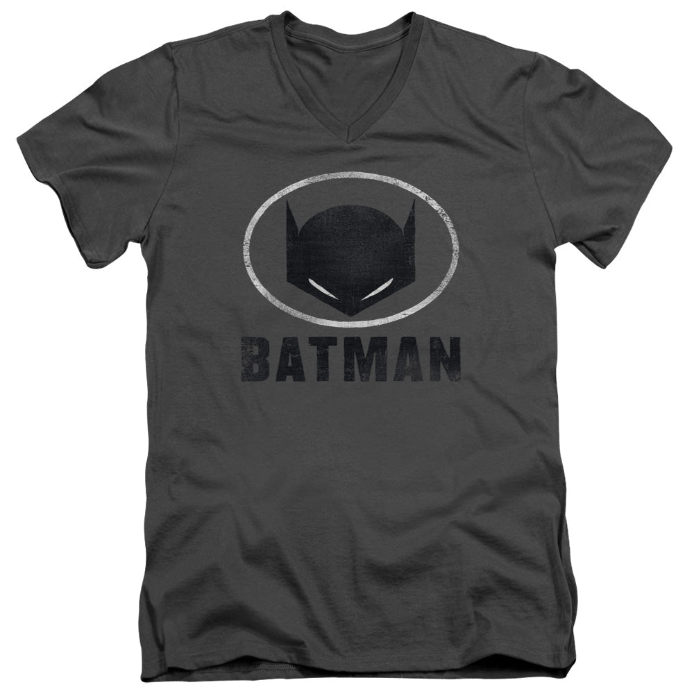 Batman Mask In Oval V-Neck T-Shirt