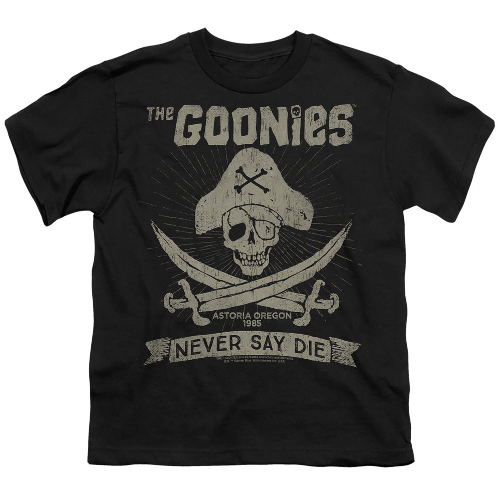 The Goonies Never Say Die Black Youth/Toddler T-Shirt