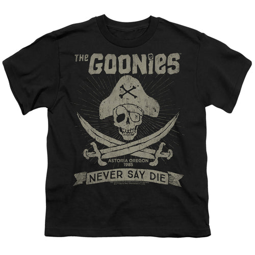 The Goonies Never Say Die Black Youth/Toddler T-Shirt