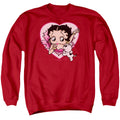 Betty Boop I Love Betty Red Crewneck Sweatshirt