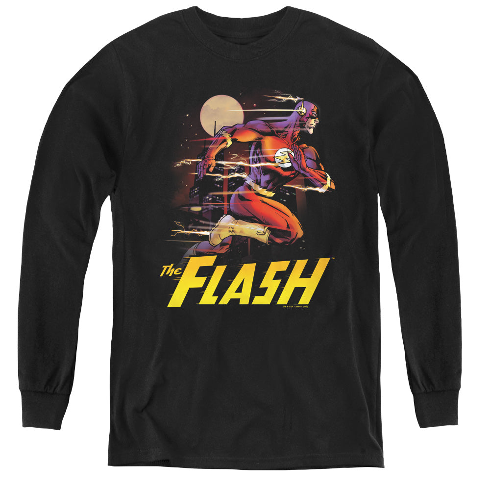 Justice League City Run Youth Long Sleeve T-Shirt