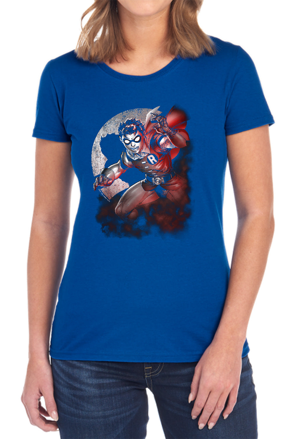 Batman Robin Spotlight Womens T-Shirt