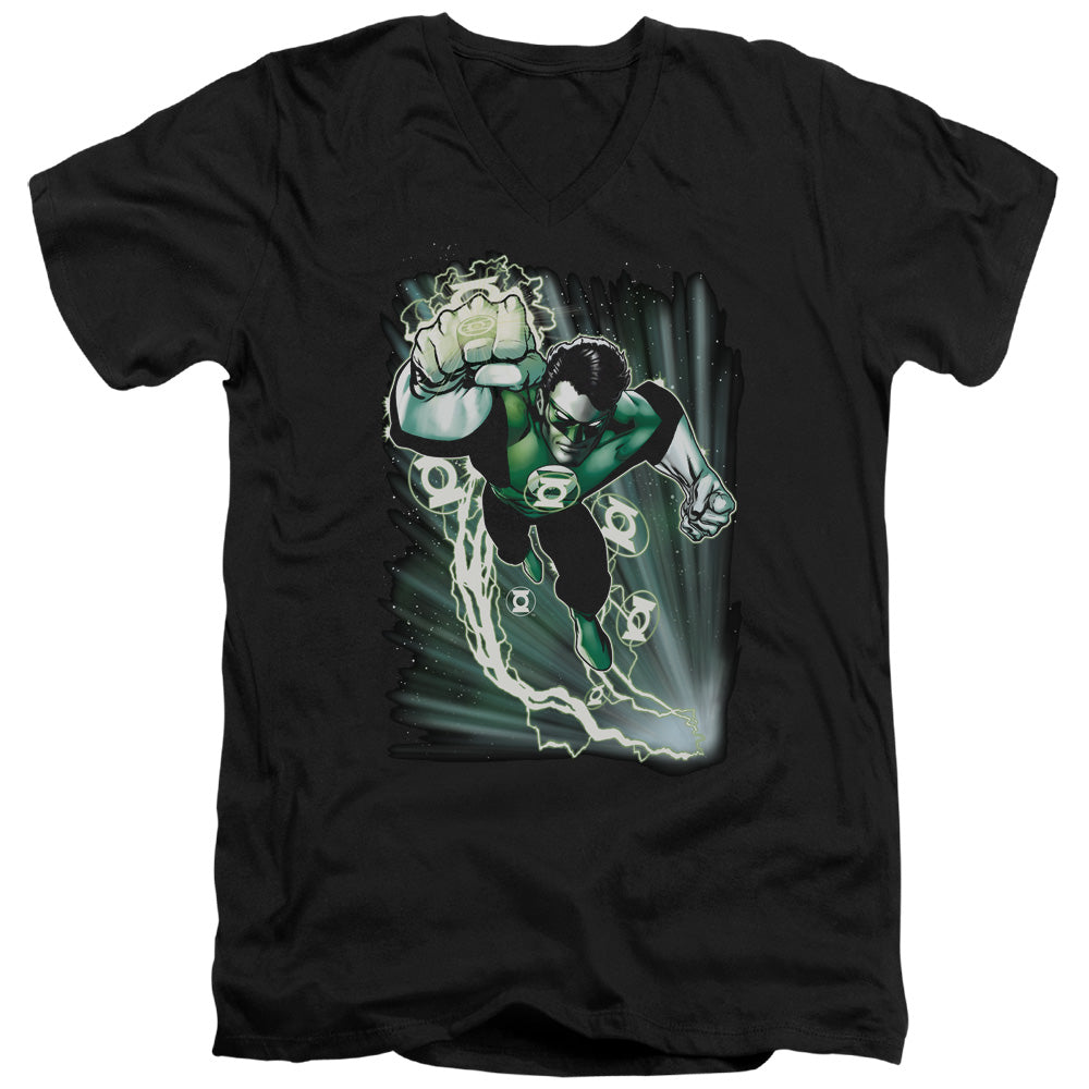 Justice League Emerald Energy V-Neck T-Shirt