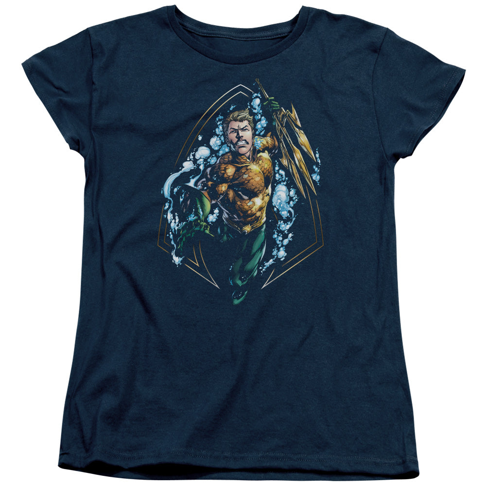 Justice League Thrashing Womens T-Shirt