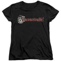 The Princess Bride Vizzini Crest Black Womens T-Shirt