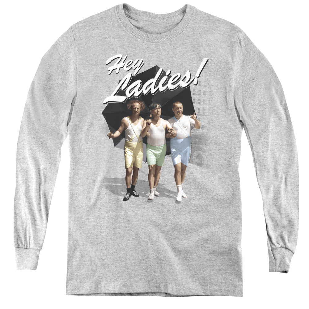 The Three Stooges Hey Ladies Youth Long Sleeve T-Shirt