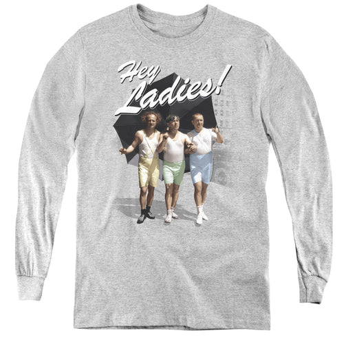The Three Stooges Hey Ladies Youth Long Sleeve T-Shirt
