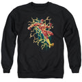 Justice League Flash Symbol Knockout Crewneck Sweatshirt