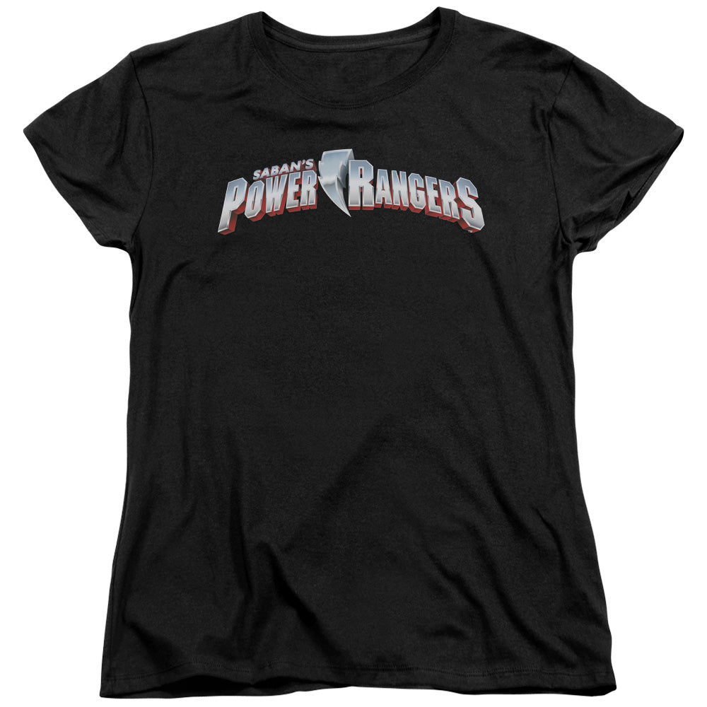 Mighty Morphin Power Rangers New Logo Womens T-Shirt
