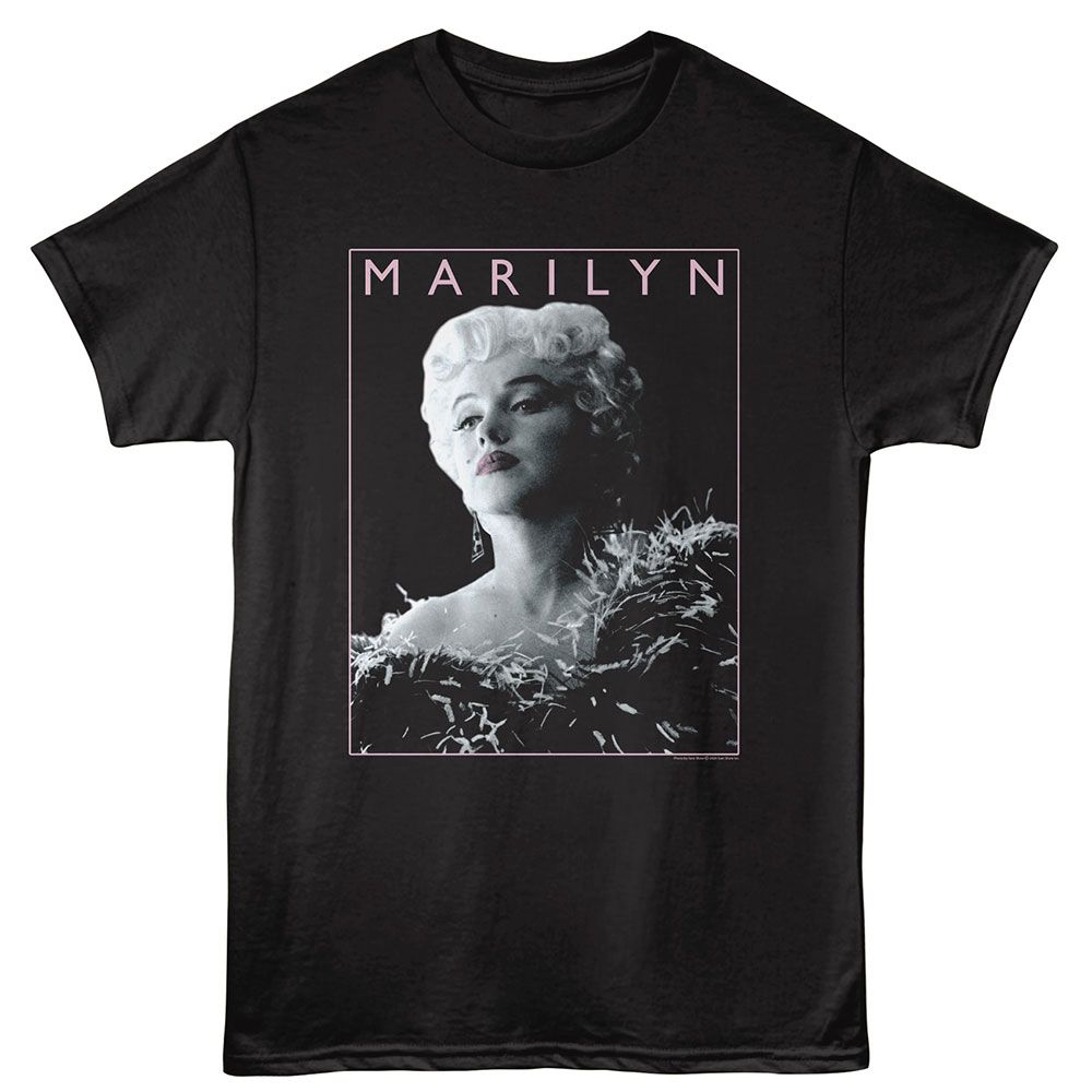 Feathered Dress Marilyn Monroe t-shirt in black