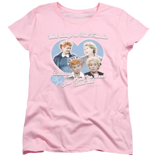 I Love Lucy Always Best Friends Womens T-Shirt
