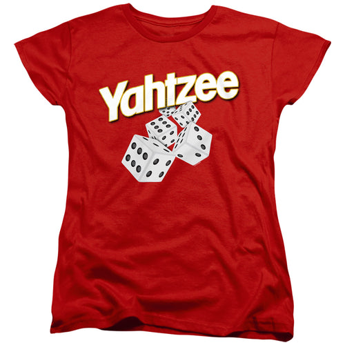 Yahtzee Tumbling Dice Womens T-Shirt