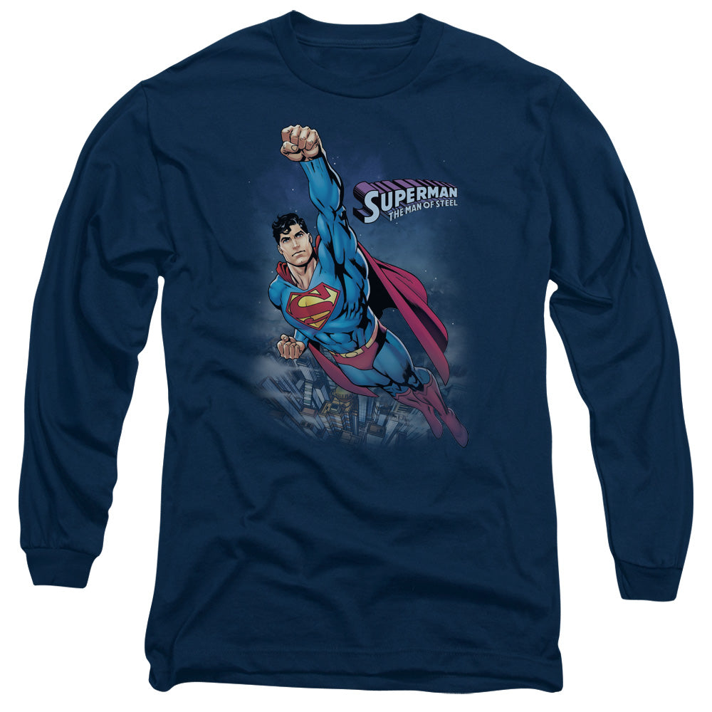 Superman Twilight Flight Long Sleeve T-Shirt
