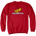 Honda Yellow Wing Logo Crewneck Sweatshirt