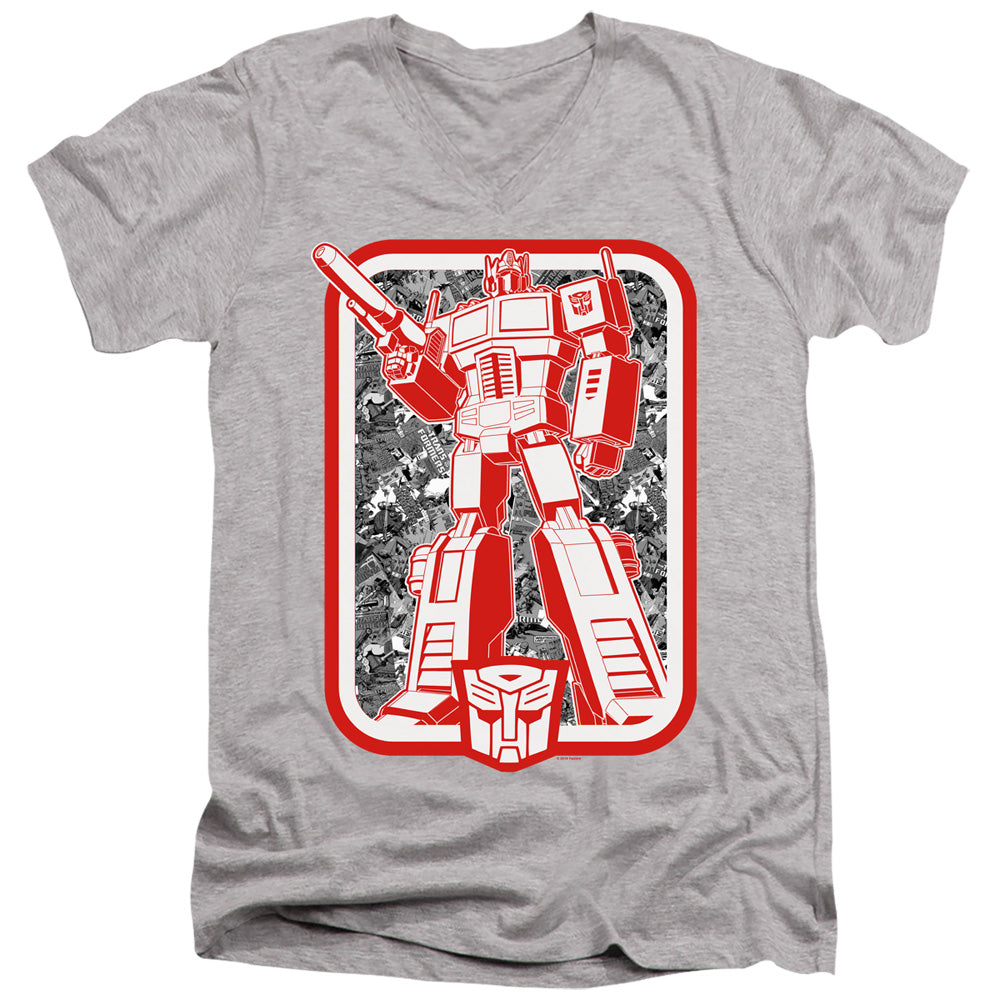 Transformers Optimus Prime Panel V-Neck T-Shirt