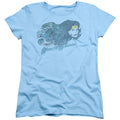 Justice League Watercolor Hair Womens T-Shirt