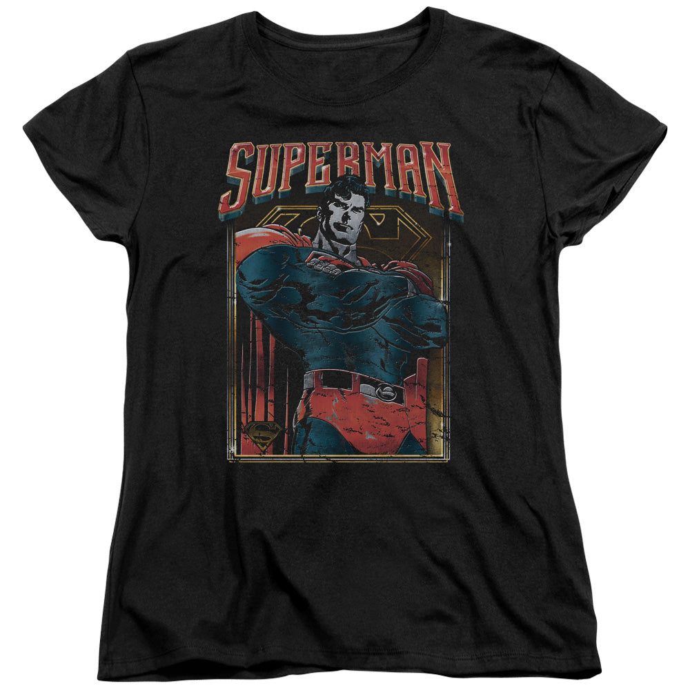 Superman Head Bang Womens T-Shirt