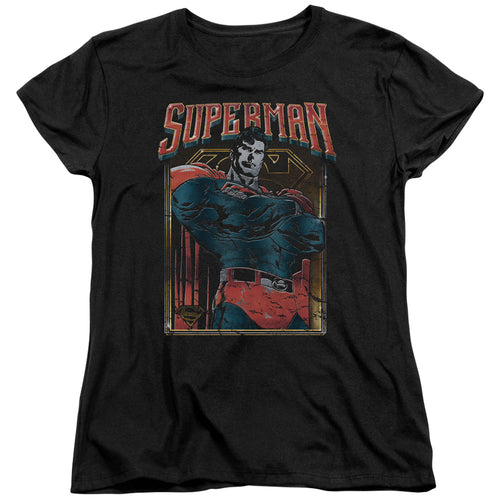 Superman Head Bang Womens T-Shirt