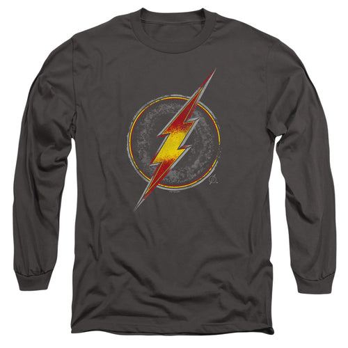 DC Comics Flash Busted Logo Long Sleeve T-Shirt
