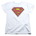 Superman Airbrush Shield Womens T-Shirt