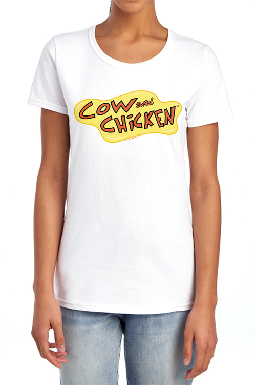 Cow and Chicken Cow Chicken Logo Womens T-Shirt