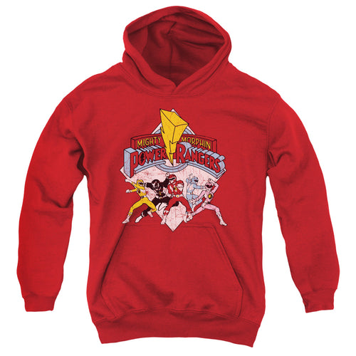 Mighty Morphin Power Rangers Retro Rangers Youth Hoodie