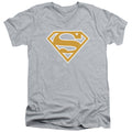 Superman Lt Orange & White Shield V-Neck T-Shirt