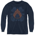 Aquaman Aqua Paisley Youth Long Sleeve T-Shirt
