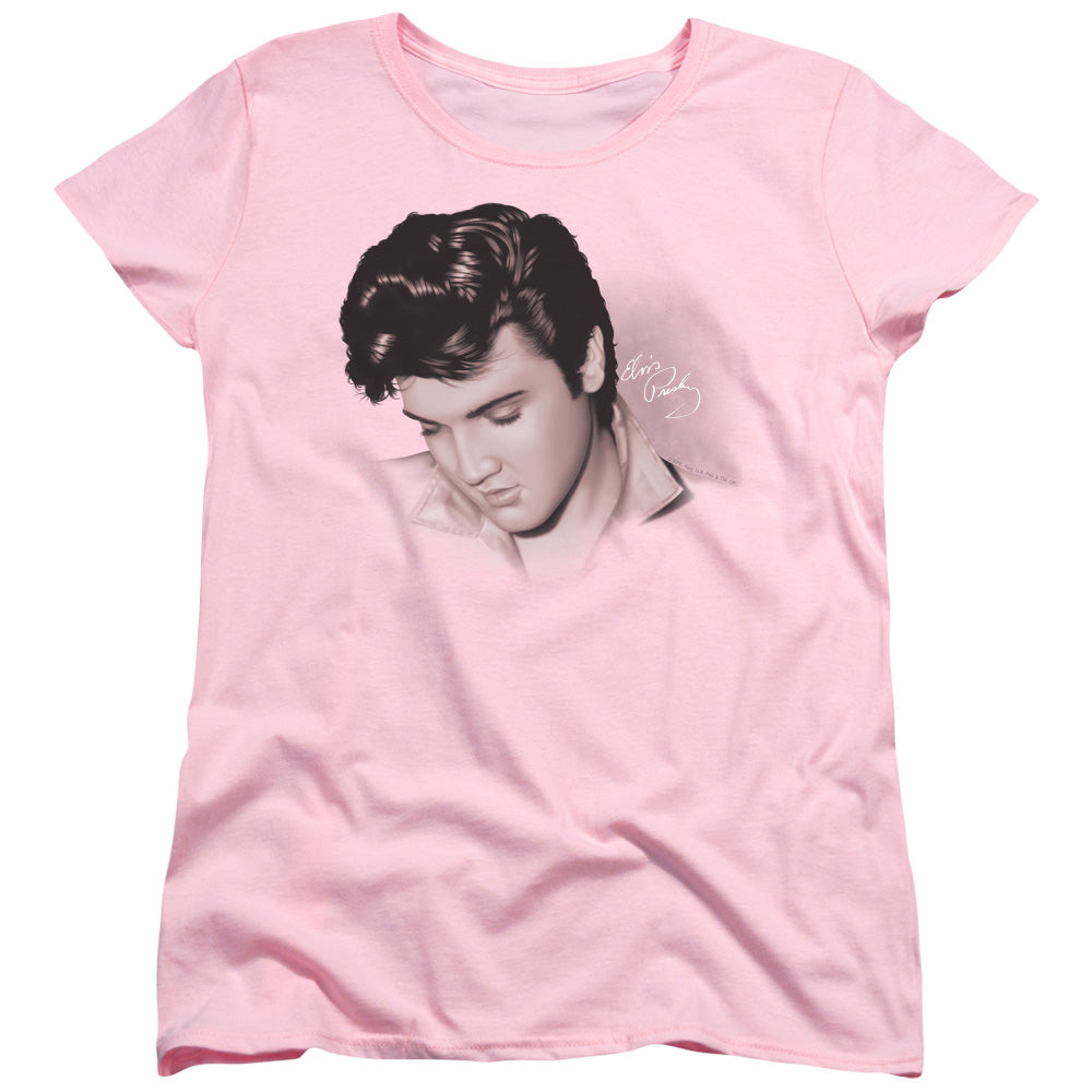 Elvis Presley Looking Down Womens T-Shirt