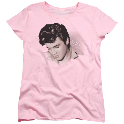 Elvis Presley Looking Down Womens T-Shirt